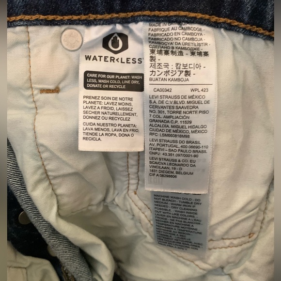 Levi’s 501 Original High Rise Dark Jean Shorts Cut Off Salsa Mood - Size 34 - Picture 14 of 15